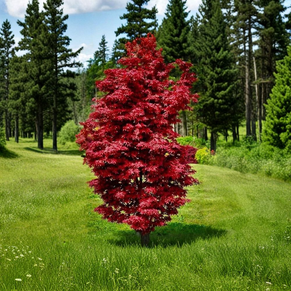 Acer palmatum ‘Twombly’s Red Sentinel’ Live Japanese Maple | Columnar Red Maple Tree | Upright Ornamental Acer | #1 Container Grown