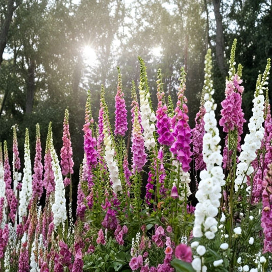 Random Foxglove Live Plant – Digitalis | 3 Inch Pot | Mixed Color Flowering Plant | Cottage Garden Perennial | Pollinator Friendly | Purple Pink White Blooms