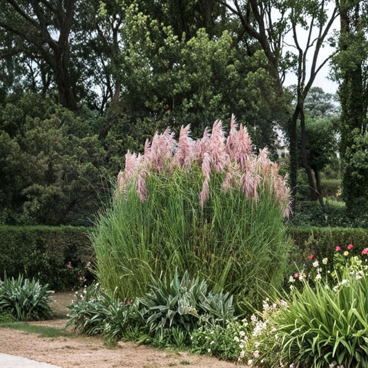 Live Pink Pampas Grass Plant | Cortaderia selloana | 3–5 Inch Starter | Ships Without Pot | Ornamental Grass | Easy Care Landscape Plant