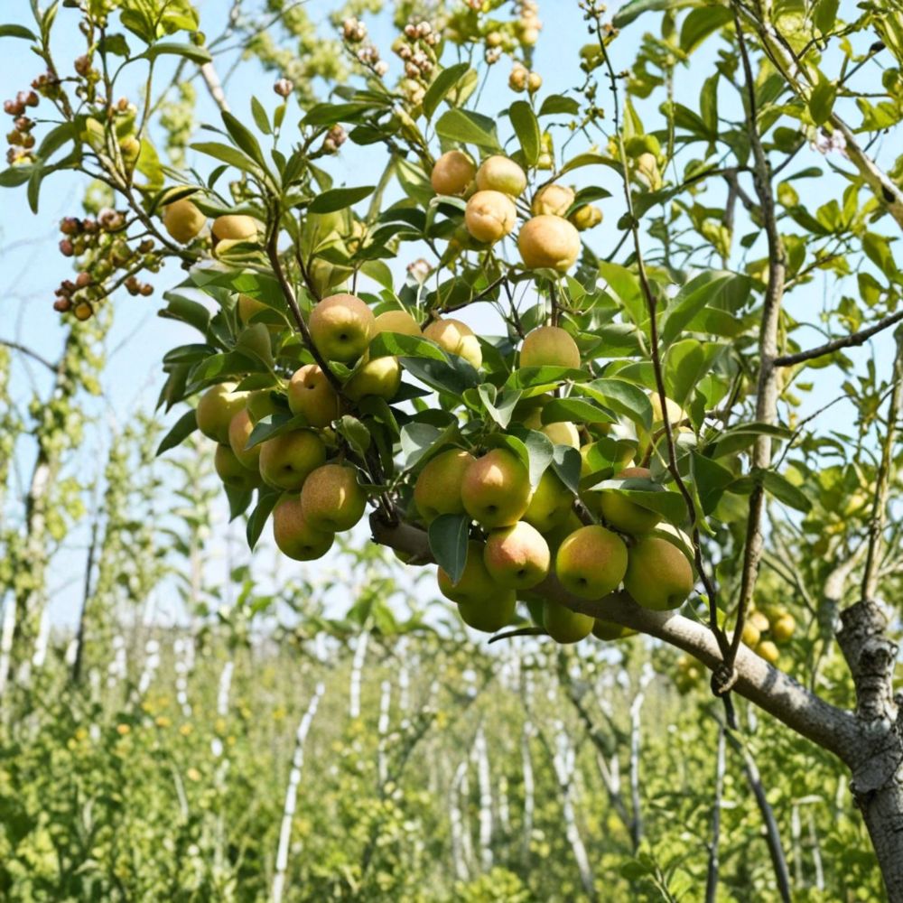 Fragrant Pear Tree – Pyrus pyrifolia Live Asian Pear Tree | Includes Nursery Pot Sweet Juicy Pear Variety | 庫爾勒香梨 コルラシャンリー | Premium Asian Fruit Tree