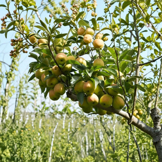 Fragrant Pear Tree – Pyrus pyrifolia Live Asian Pear Tree | Includes Nursery Pot Sweet Juicy Pear Variety | 庫爾勒香梨 コルラシャンリー | Premium Asian Fruit Tree