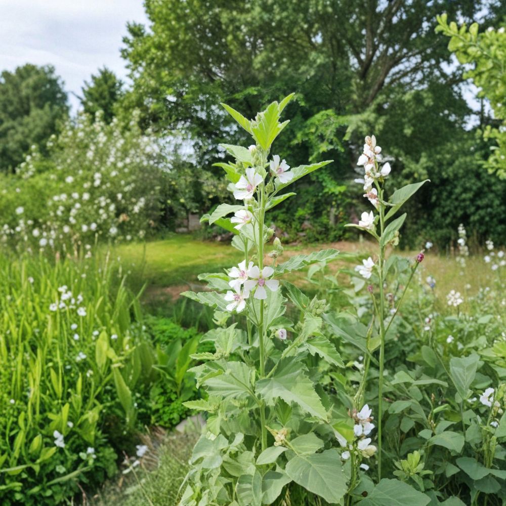 Marshmallow Herb Plant – Althaea officinalis Live Starter Plant | Bare Root | Non-GMO Edible Perennial | Pollinator Friendly | Easy to Grow