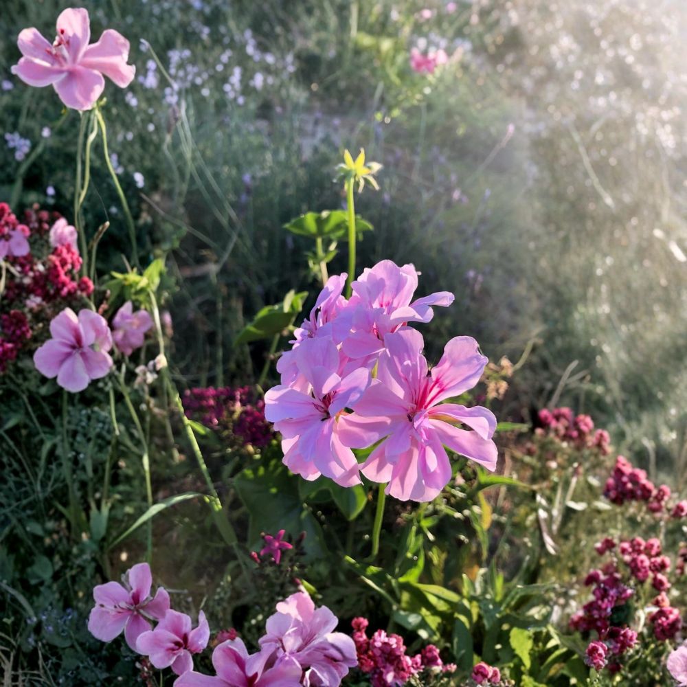 Lavender Trailing Ivy Geranium – Pelargonium peltatum Fresh Cuttings | Set of 3 | 6 Inches Long | Purple Pink Blooms | Easy to Grow