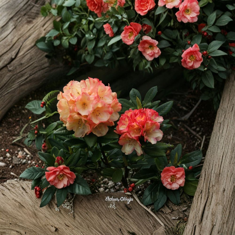 Rhododendron ‘Seaview Sunset’ Live Evergreen Shrub | Orange & Yellow Blooming Rhododendron | Compact Award Winning Plant | #1 Container Grown