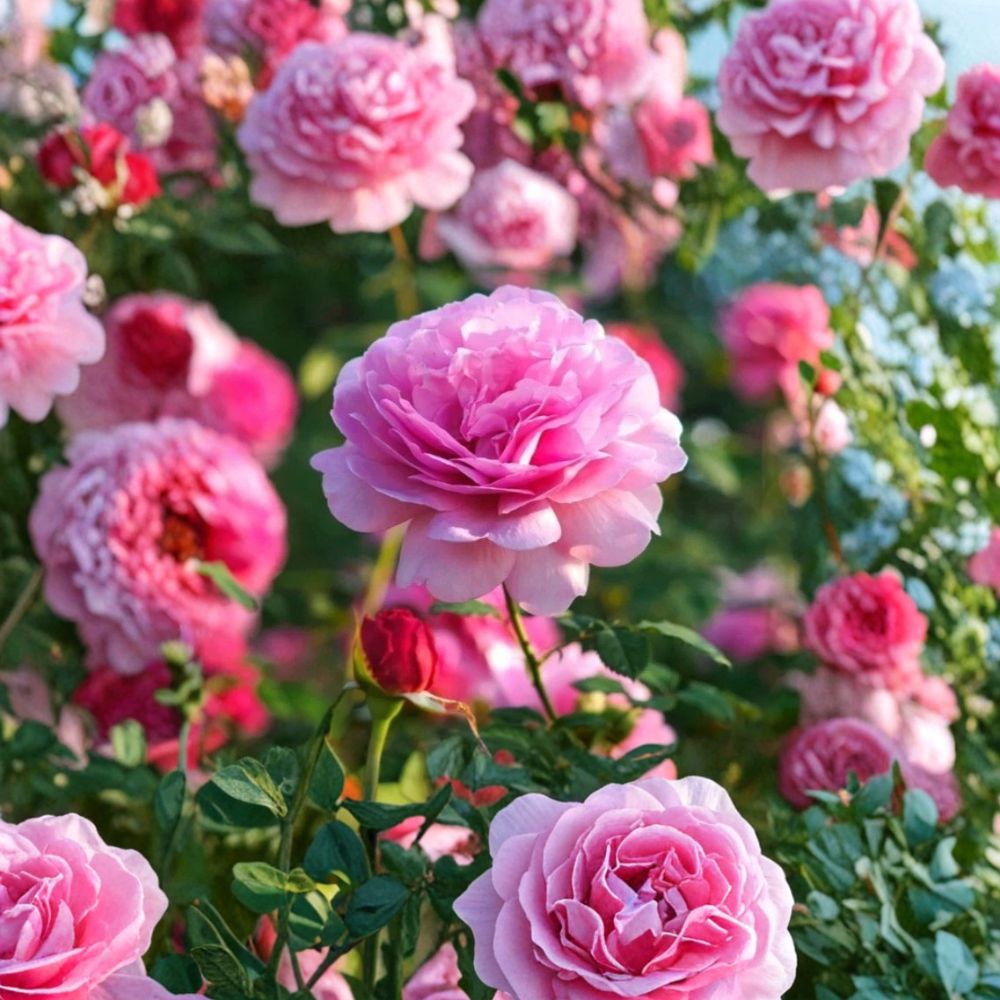 Showcase Heirloom Pink Rose Bush – Live Bare Root Plant | 12 Inches Tall | Fragrant Blooming Rose | Easy to Grow