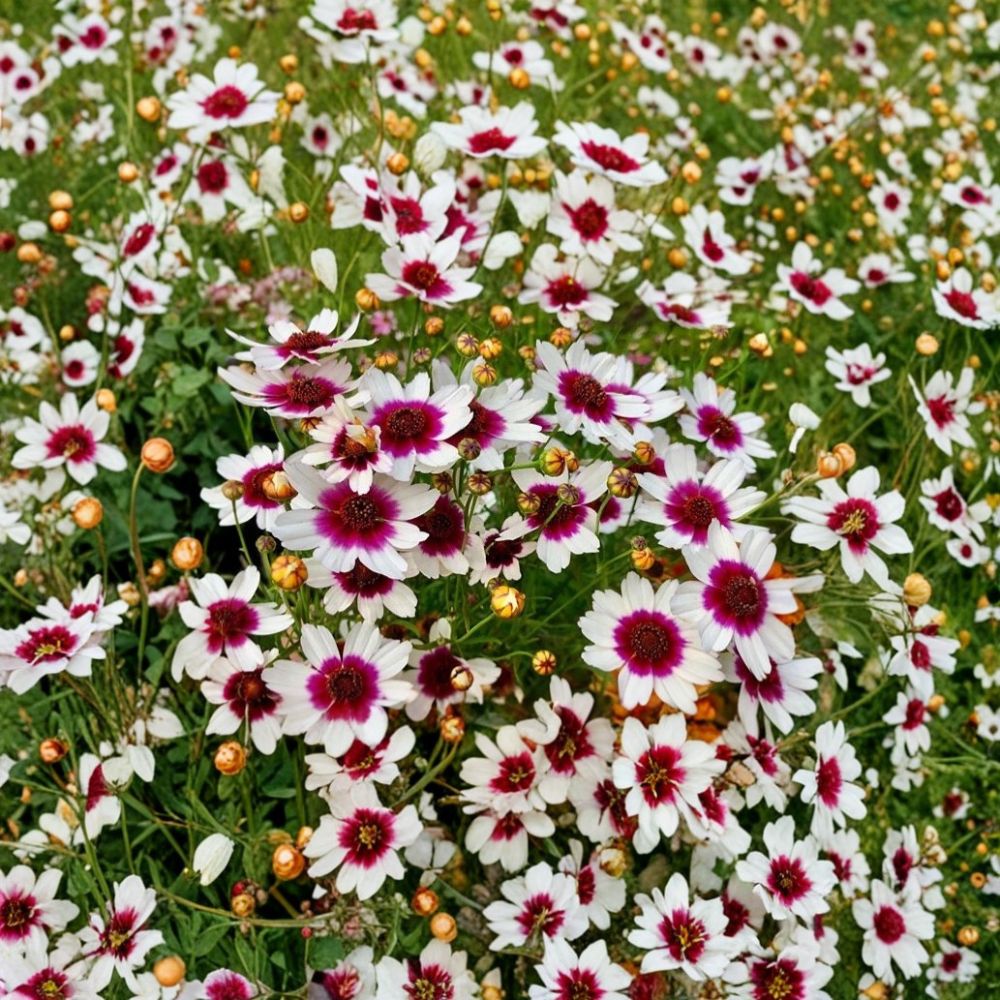 Coreopsis ‘Ice Wine’ Live Plant – Perennial Starter | 2.5” x 3.5” Pot | White & Mulberry Blooms | Full Sun | Zones 4–9 | Butterfly & Bee Friendly