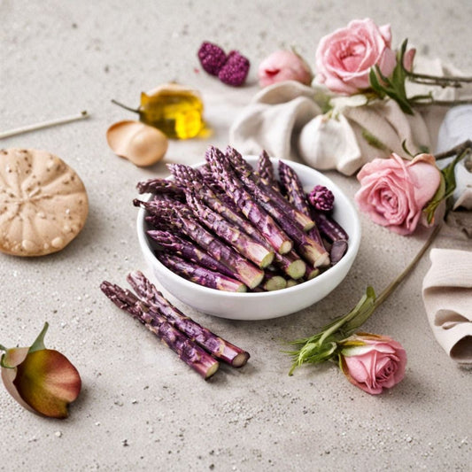 Purple Passion Asparagus Crowns – 25 Live 2-Year Bare Root Crowns | Gourmet Purple Asparagus | Perennial Vegetable | Garden Starter | USDA Zones 3–10