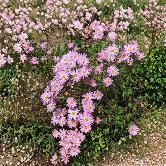 Ryan's Pink Mum – Chrysanthemum Live Plants | 7 Rooted Plants | Hardy Perennial Daisy Mum | Fall Blooming Garden Flower