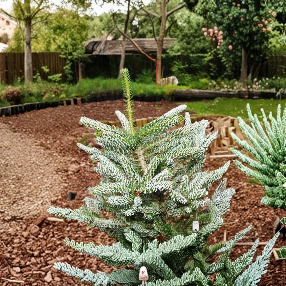 Abies koreana 'Frosty' – Korean Fir Live Plant | Includes 1 Gallon Pot | White & Green Evergreen Conifer | Slow Growing Landscape Specimen | Collector Favorite