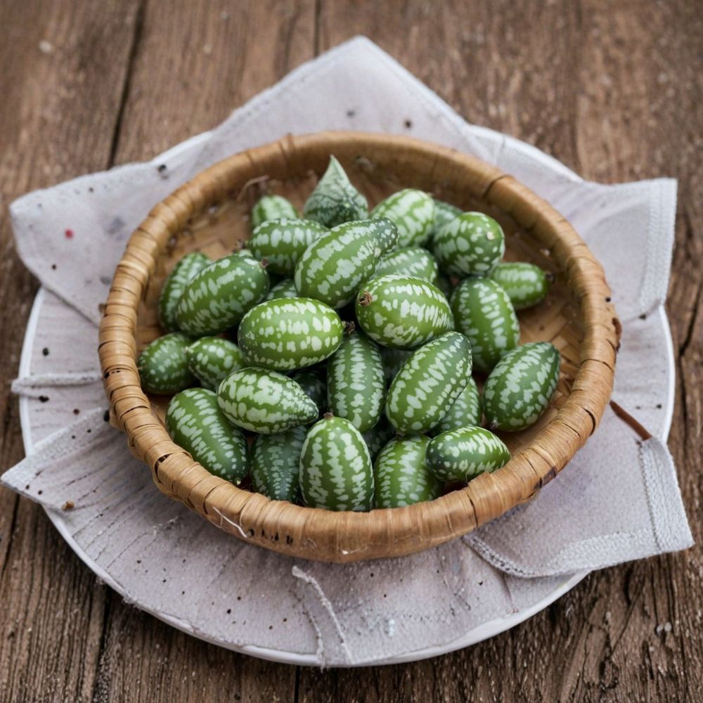 Mini Watermelon / Cucamelon – Melothria scabra Live Plant | 4-Inch Pot | Mouse Melon Vine | Edible Garden Plant | Easy to Grow