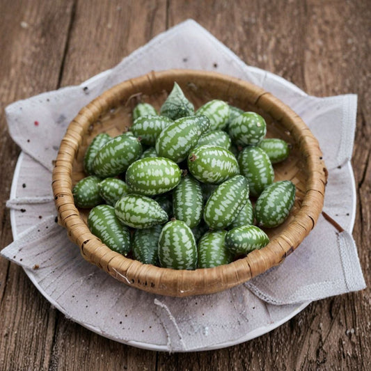 Mini Watermelon / Cucamelon – Melothria scabra Live Plant | 4-Inch Pot | Mouse Melon Vine | Edible Garden Plant | Easy to Grow