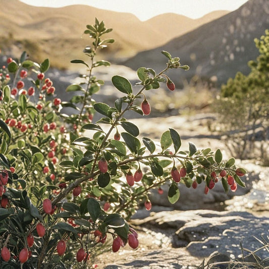 Goji Berry Live Plant – Lycium barbarum | Healthy Rooted Fruit Bush | Edible Red Berries | Easy Care Fruit Plant | Container & Garden Friendly | Cold Hardy