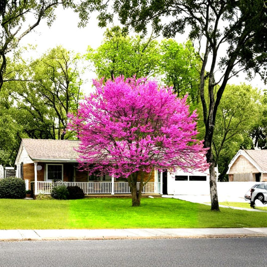 Eastern Redbud Tree – Cercis canadensis Live Seedling | 6–14 Inches Tall | 1 Year Old | American Redbud Tree | Spring Flowering Ornamental | Native Garden Tree