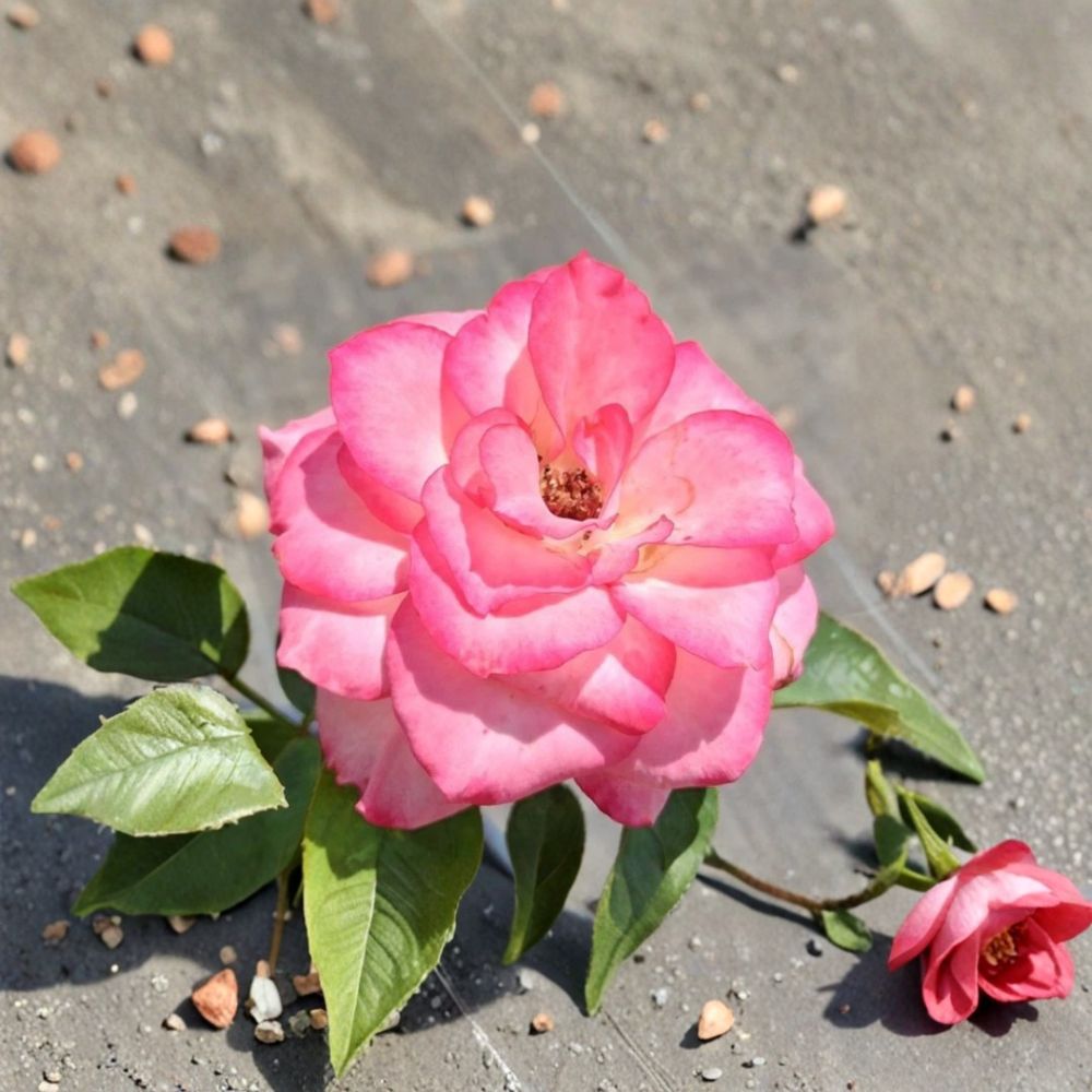 Nicole Everblooming Floribunda Rose Live Plant – 1 Gallon Size | White & Pink Rose Bush | Repeat Blooming Floribunda Rose | Garden & Landscape Favorite | Includes Rooted Live Plant