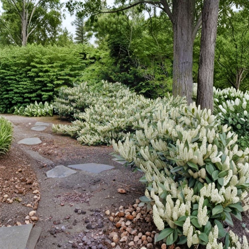 Otto Luyken Cherry Laurel – Prunus laurocerasus Live Plant | 3.5 Inch Pot | Evergreen Hedge Shrub | Fragrant White Blooms