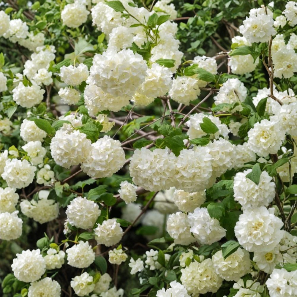 Old Fashion Snowball Viburnum – Viburnum opulus Live Plant | 4–12 Inches Tall | 4 Inch Pot | White Flowering Shrub