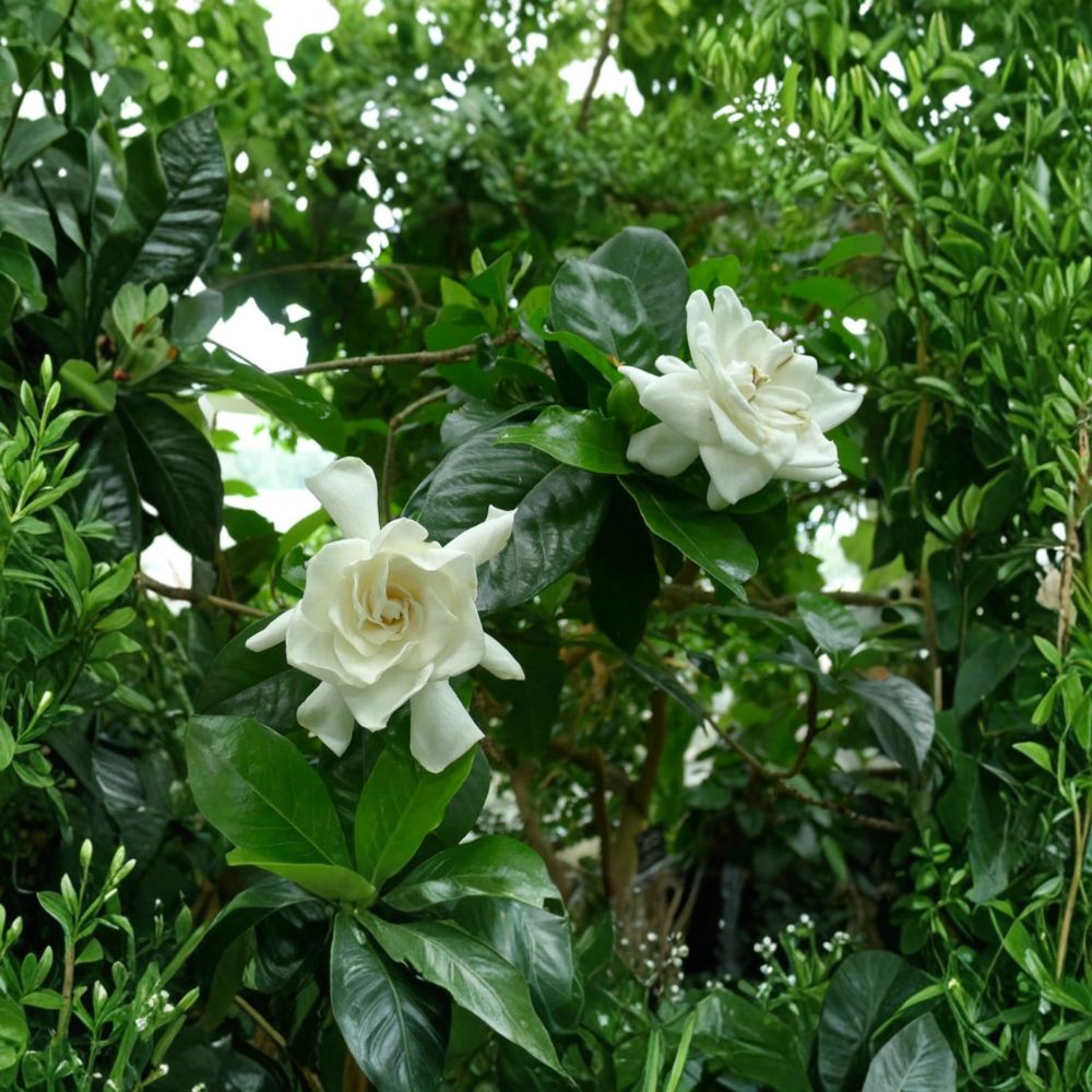 Live Gardenia Jasmine Plant | 8 Inches Tall | 4-Inch Pot | Fragrant White Flowering Shrub | Indoor & Outdoor Friendly