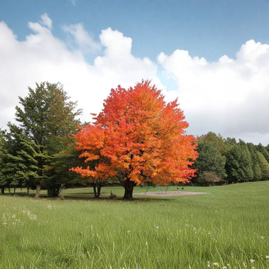 Sugar Maple Tree – Acer saccharum Live Plant | 10–18 Inches Tall | Quart Pot | Deciduous Shade Tree | Brilliant Fall Color | Maple Syrup Tree | Zones 3–8