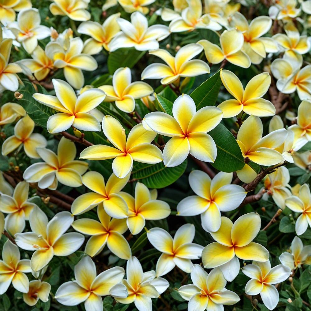 Yellow Plumeria Live Cutting | Hawaiian Frangipani | Tropical Flowering Plant | Unrooted Cutting | Indoor & Outdoor Friendly