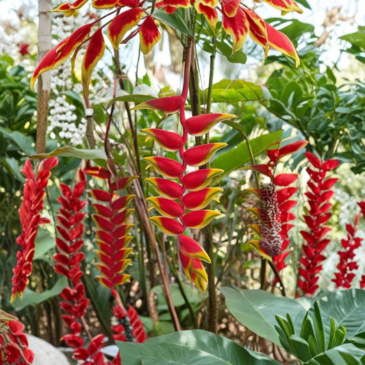 Heliconia Rostrata Hanging Lobster Claw – Live Rhizome | Exotic Tropical Flower | Red & Yellow Blooms | Easy to Grow