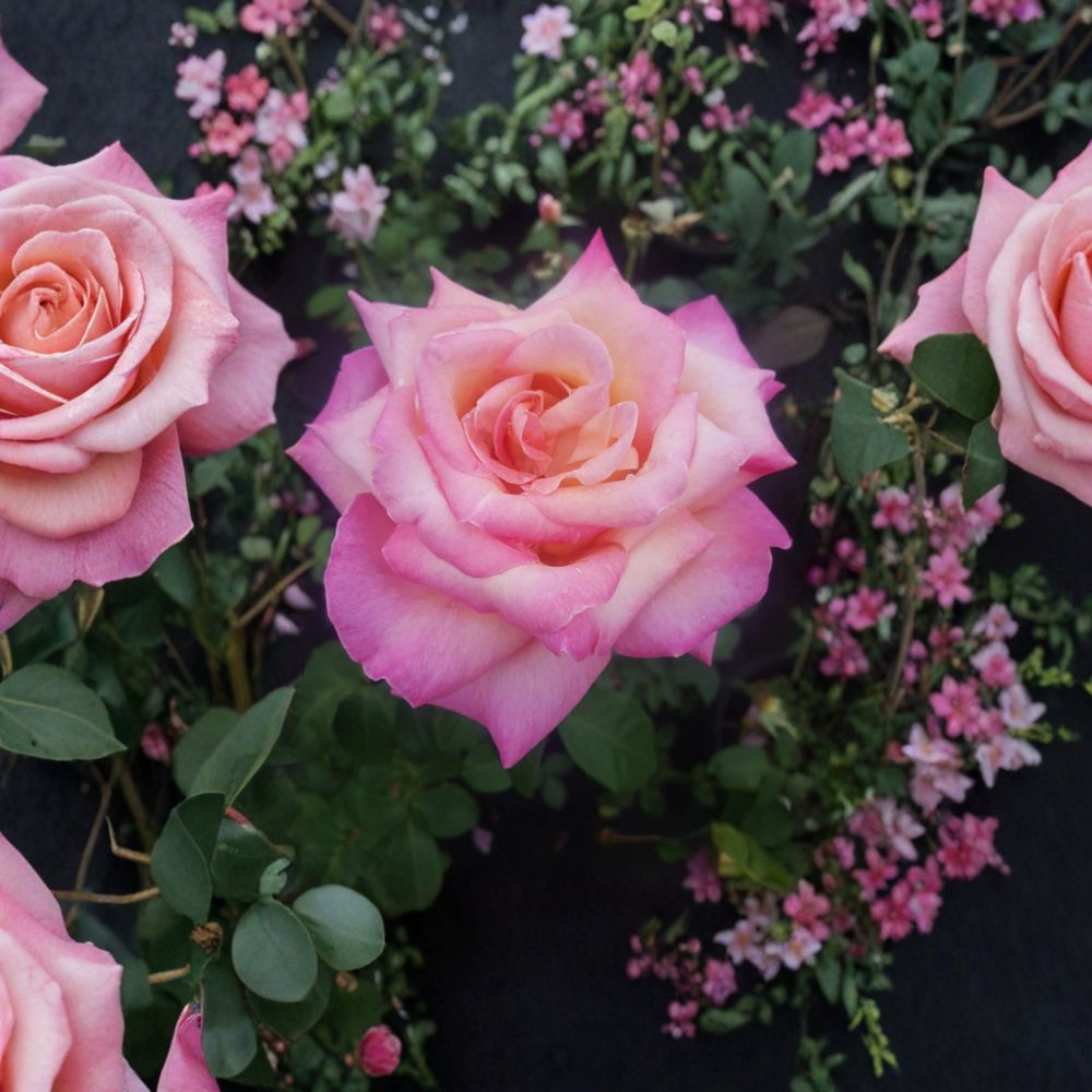 Kordes Perfecta Hybrid Tea Rose Live Plant – 1 Gallon Size | Everblooming Rose Bush | Elegant Cream & Pink Blooms | Fragrant Garden Rose | Includes Rooted Live Plant