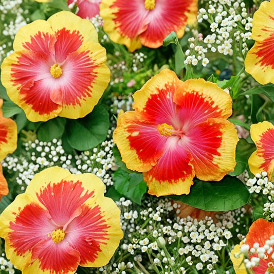 Madagascar Hibiscus Live Plant – Hibiscus moscheutos | 3–5 Inch Rooted Starter | Large Pink Red White Flowers | Hardy Perennial | Free Shipping