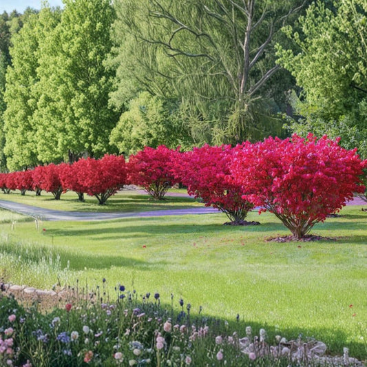 5 Live Burning Bush Plants – 6–10 Inches Tall | Euonymus alatus | Fall Red Foliage Shrub | Deer Resistant | Bare Root | Landscape Plant | Set of 5