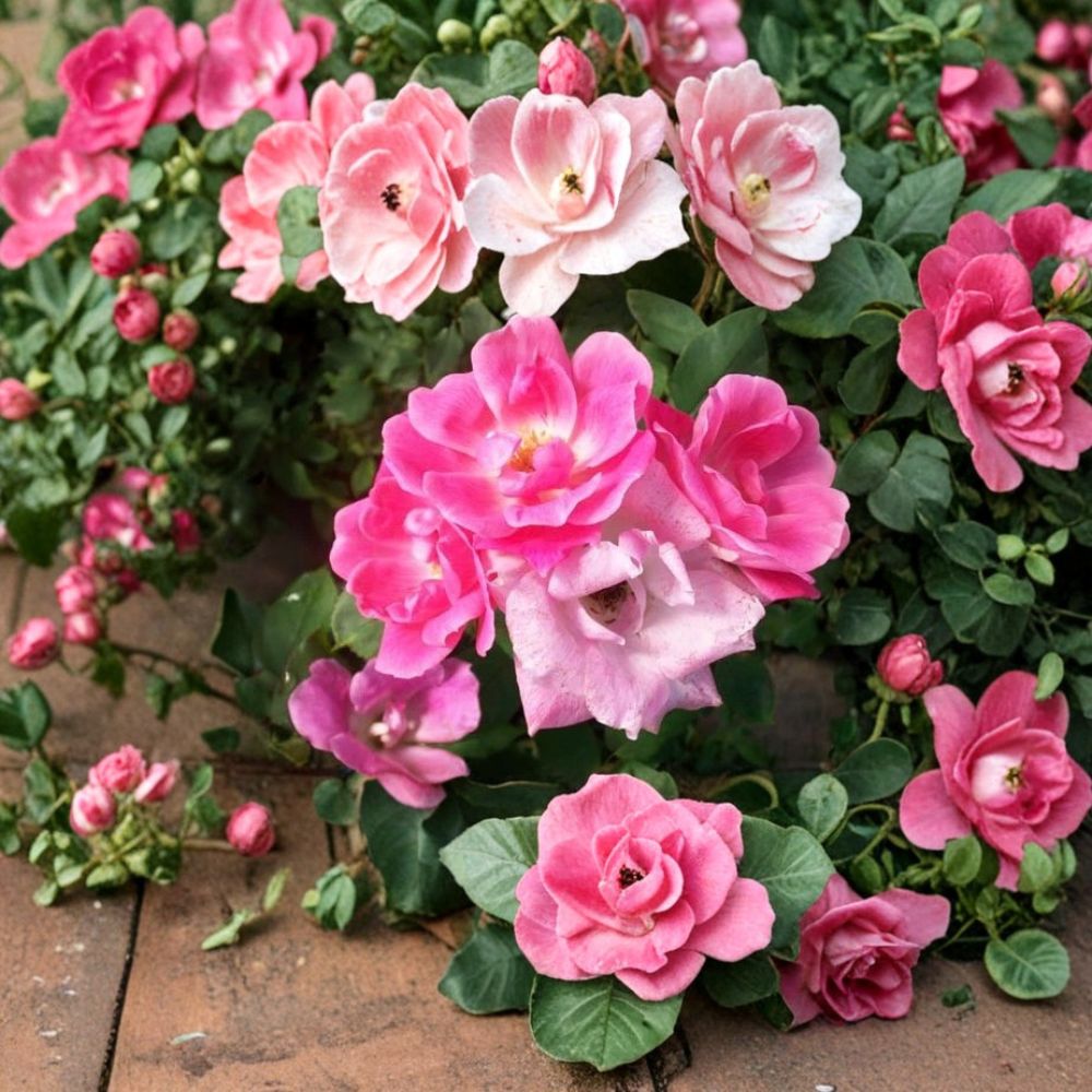 Pink Knock Out® Rose – Medium Pink Live Shrub Plant | 1 Gallon Size | Includes Root Ball Wrapping | Disease Resistant Landscape Rose | Continuous Blooms