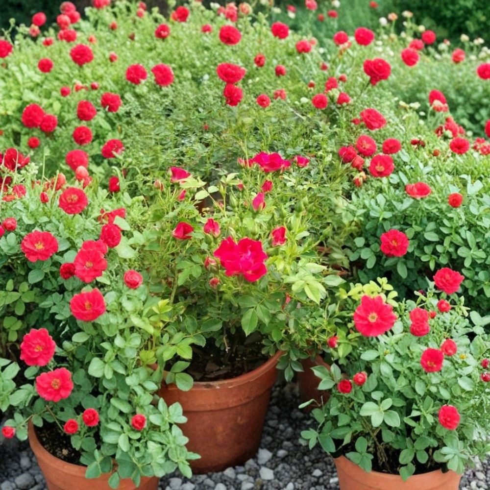 Red Drift Rose – Red Live Bush Plant | 2 Gallon Size | Includes Root Ball Wrapping | Groundcover Rose | Disease Resistant Landscape Favorite