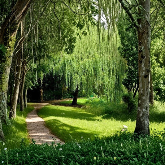 Golden Weeping Willow Live Trees – 2 Ready-to-Plant Cuttings | Fast Growing Ornamental Tree | Arching Branches | Shade & Privacy Tree