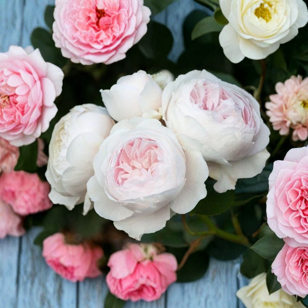 Earth Angel Rose Live Cuttings – Set of 5 Fresh 5 to 7 Inch Cuttings | Fragrant Flowering Rose | Ready for Propagation