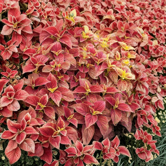 Alabama Sunset Coleus Live Plants – Coleus spp. | Set of 4 | 4–6 Inch Starter Plants | Red Orange & Yellow Foliage | Ornamental Shade Plant | Ships Without Pot