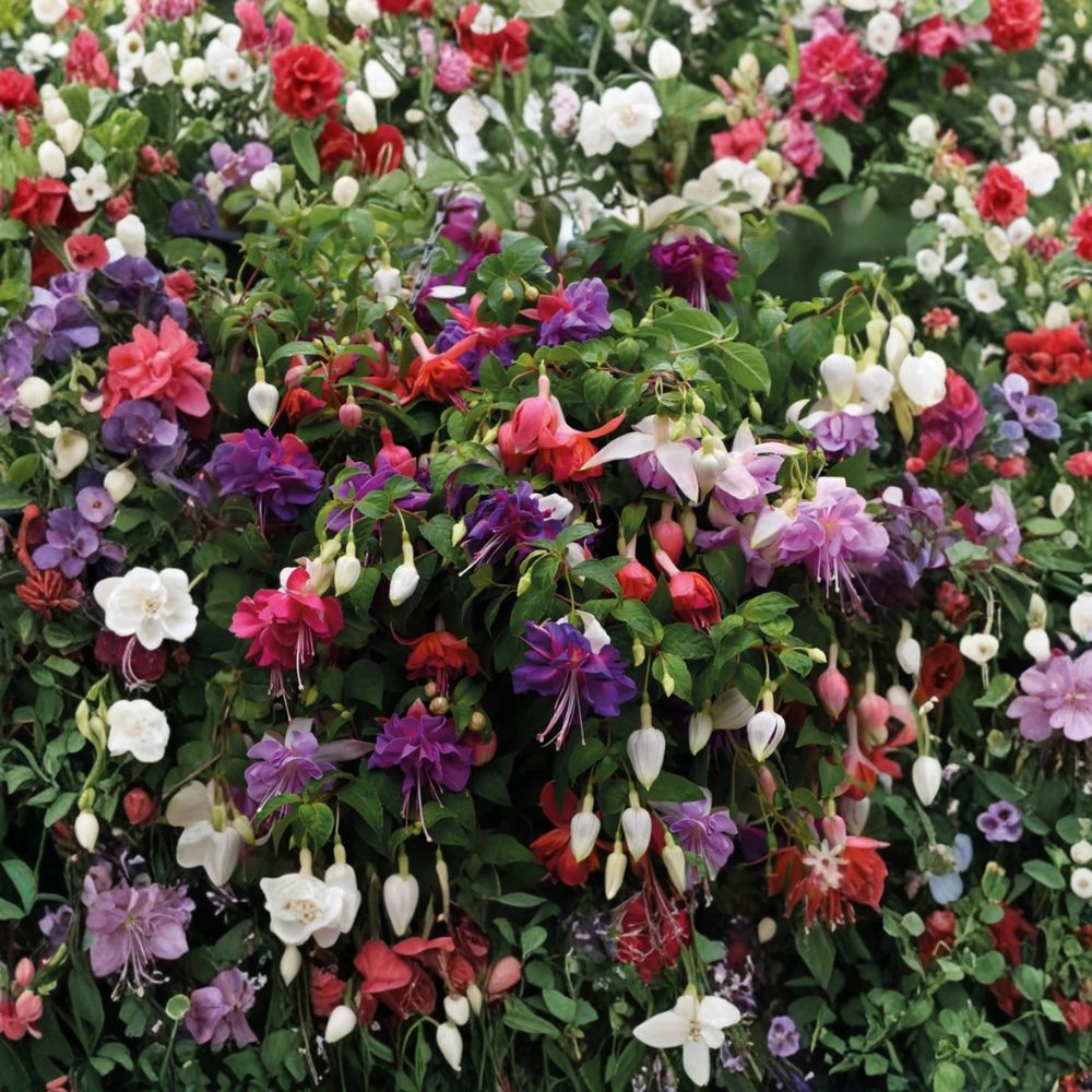 2 Fuchsia Live Plant Plugs | Mixed Colors | 1–3 Inches Tall | Hardy Flowering Perennial | Shade Garden Friendly