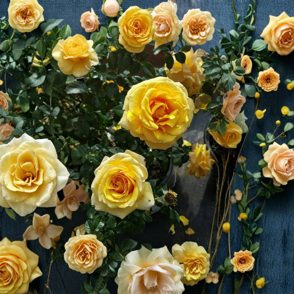 St. Tropez Rose – Rosa Floribunda Live Plant | 1 Gallon Size | Includes Healthy Root System | Everblooming Garden Rose | Landscape & Container Friendly