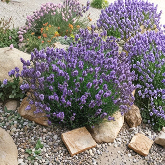 2 Live English Lavender Plants – Lavandula angustifolia | 3" Potted Starters | Aromatic Purple Flowering Herb | Pollinator Plant