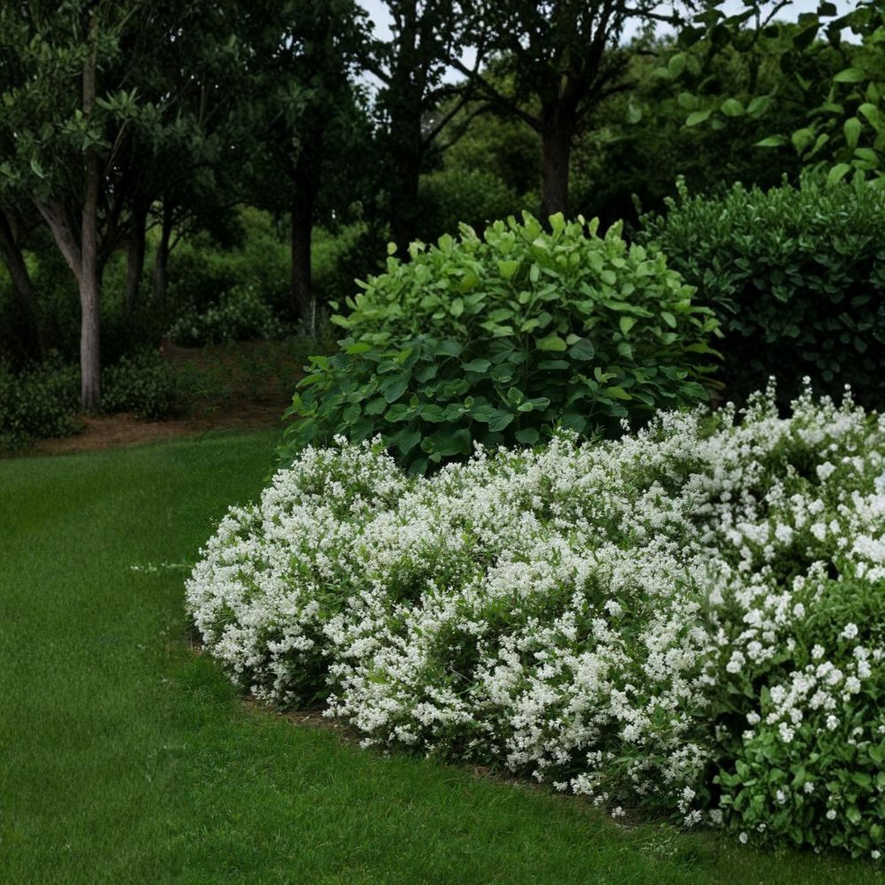 Nikko Deutzia – Live Dwarf Flowering Shrub | 4 Inch Pot Plant | Deutzia gracilis | White Spring Bloom Groundcover Shrub