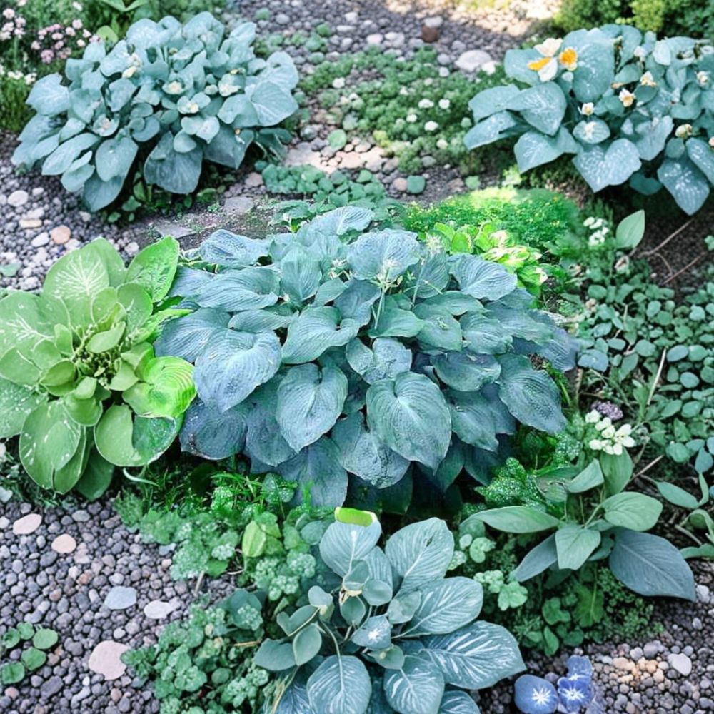 Hosta 'Blue Angel' – Bare Root Starter Plant | Giant Blue-Green Hosta | Shade Garden Perennial | Slug Resistant Foliage | Lavender Flowers