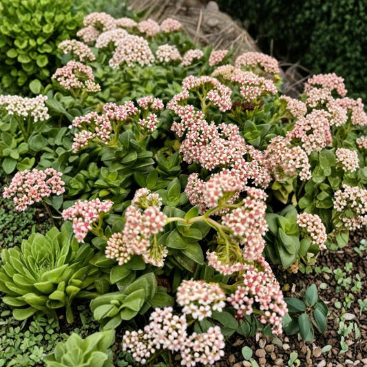 Crassula 'Springtime' – Kebab Bush Succulent Live Plant | 4 Inch Pot | Pink Blooming Succulent | Easy Care Houseplant | Drought Tolerant