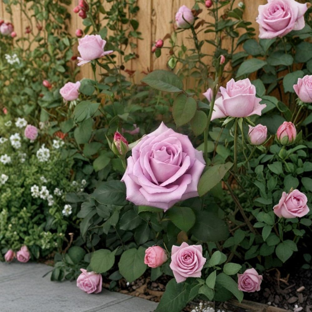 Blue Girl Rose – Hybrid Tea Rose Live Plant | 5 Gallon Size | Mauve Lavender Blooms | Fragrant Rose Bush | Elegant Garden Favorite