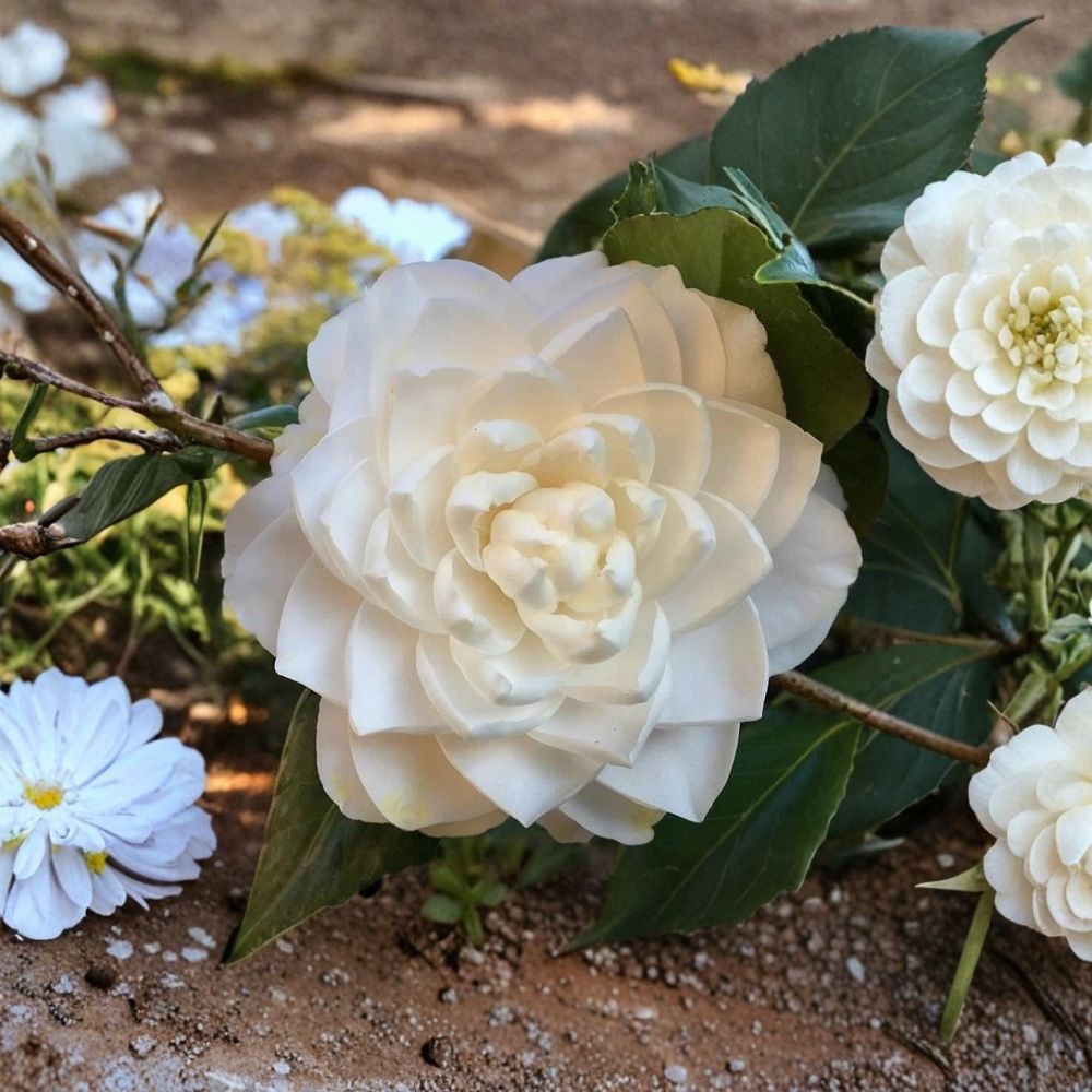 Seafoam Camellia Japonica Live Plant – 1 Rooted Starter in 3 Inch Pot | Variable Blooms | Evergreen Shrub | Shade to Partial Sun | Zones 7–10