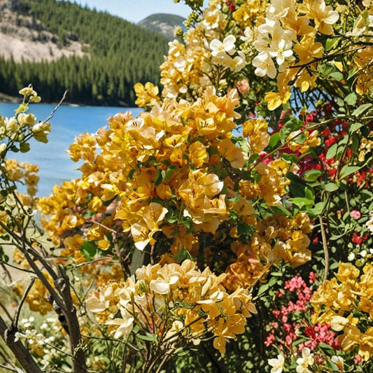 California Gold Bougainvillea Live Plants – 3 Pack | 4–6 Inches Tall | Yellow Flowering Vine | No Pot | Tropical Climbing Plant