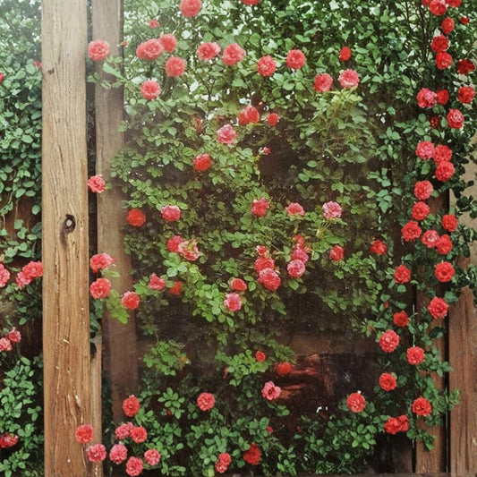Climbing America Rose – Live Climbing Rose Plant | 1 Gallon Size | Salmon Pink Blooms | Fragrant Garden Rose | Trellis & Fence Climber