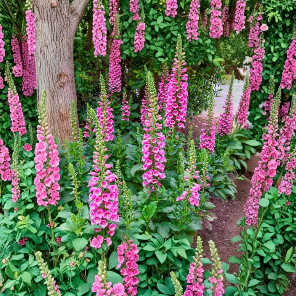 Camelot Pink Foxglove Live Plant – Digitalis purpurea ‘Camelot Pink’ | 2–5 Inches Tall | 3 Inch Pot | Soft Pink Flowers | Pollinator-Friendly Perennial | Zones 4–9