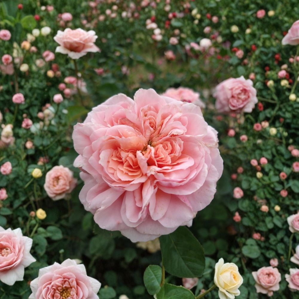 AUSap English Rose Live Plant – Own Root | 6-Inch Deep Pot | Compact Shrub Rose | Fragrant Double Blooms | Garden & Container Friendly