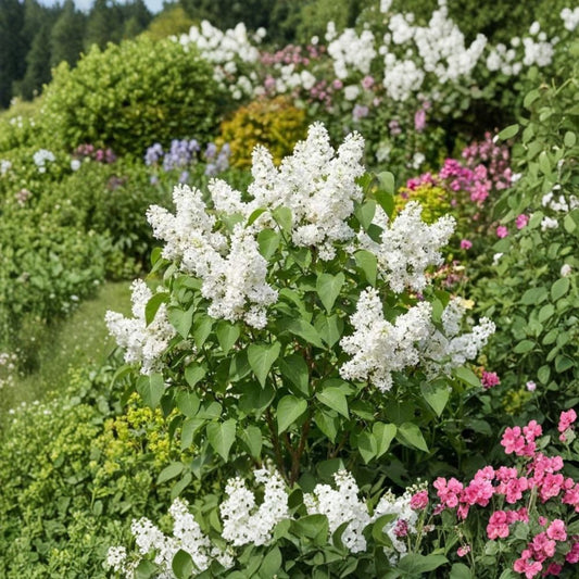 Live White Lilac Plant – Syringa vulgaris | 4" Pot | Fragrant White Flowering Shrub | Spring Bloom