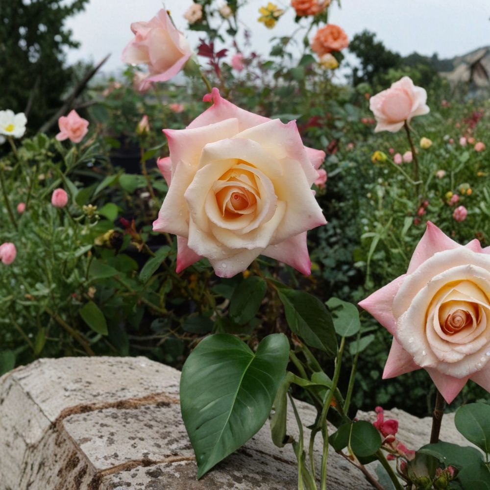 Peace Rose – Live Bush Plant | 2 Gallon Size | Includes Rooted Hybrid Tea Rose Ready for Planting | Landscape & Garden Friendly | Easy to Grow