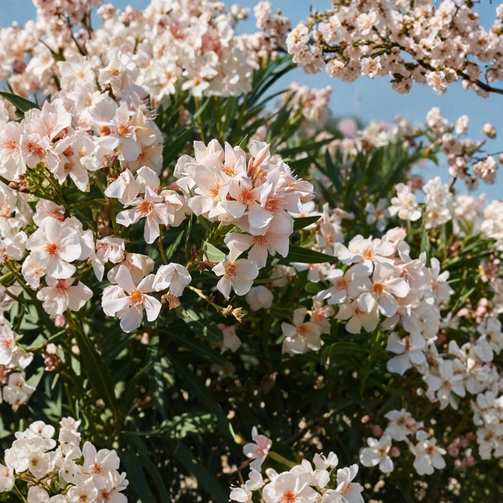 Dwarf Salmon Oleander Live Plant – Nerium oleander | 4–6 Inches Tall | Ships Bare Root (No Pot) | Compact Flowering Shrub | Drought Tolerant