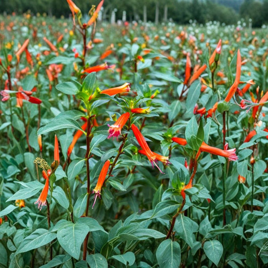 2 Live Cuphea 'David Verity' Plants – 4–6 Inches Tall | Ships Without Pot | Orange Flowering Pollinator Plant | Garden & Container Friendly | Easy to Grow