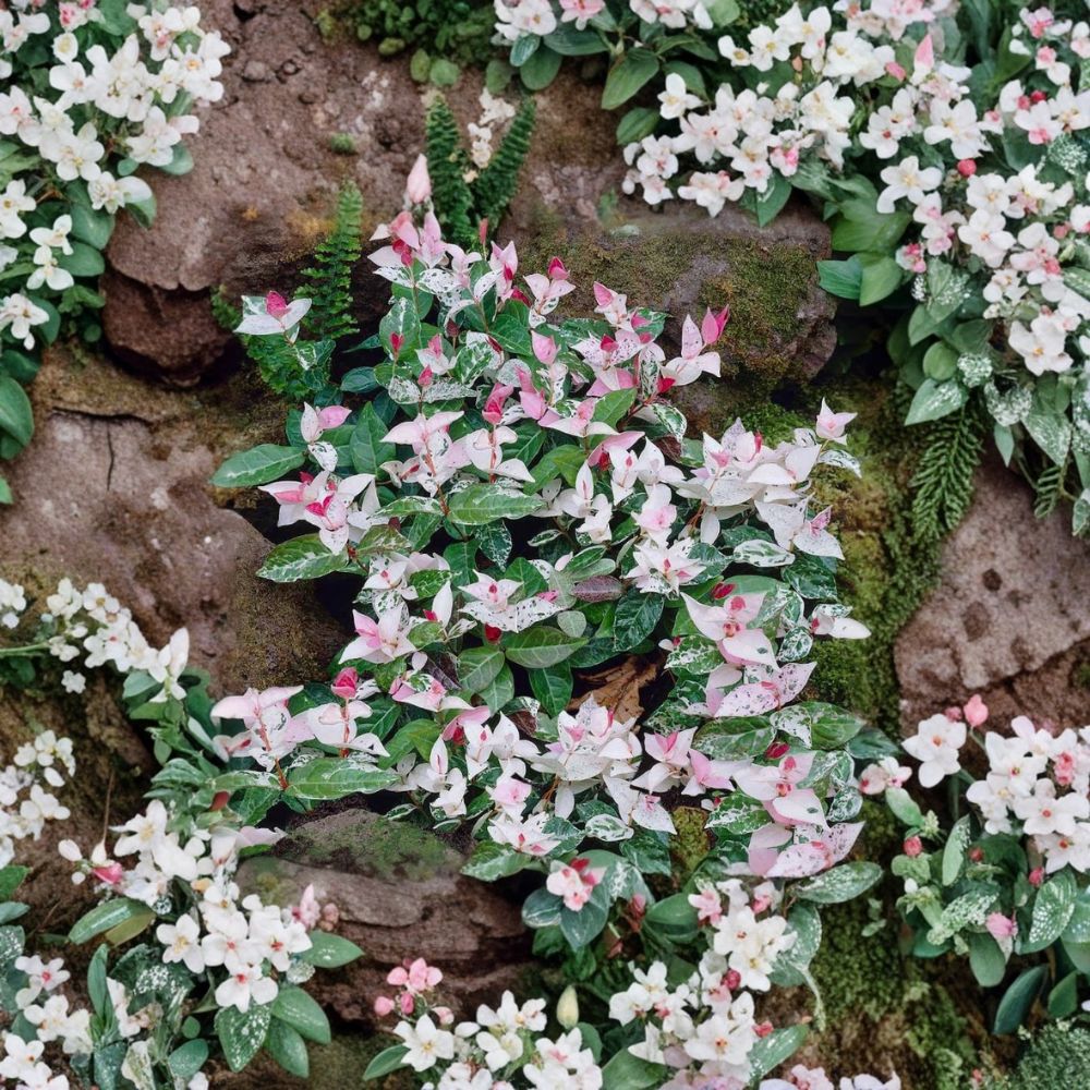 Live Snow Jasmine Plant – 3–5 Inch Starter | Variegated Ornamental Foliage Plant | Shade-Loving Garden Plant | Ships Without Pot