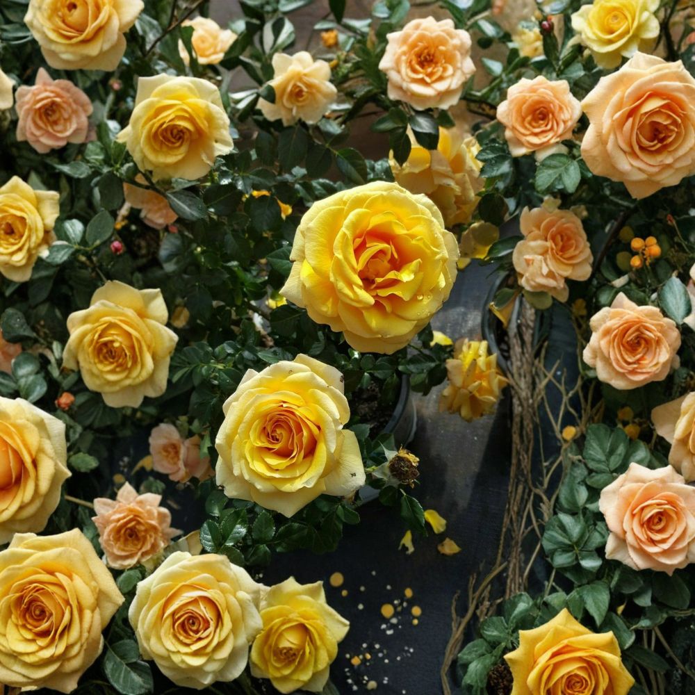 St. Tropez Floribunda Rose – Live Bush Plant | 3 Gallon Size | Includes Rooted Rose Ready for Planting | Landscape & Garden Friendly | Easy to Grow